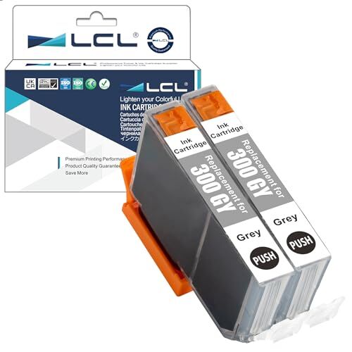 LCL Cartuccia d'inchiostro compatibile PFI-300 PFI-300GY 14.5 ml Pigmento (2 Grigio) per Canon imagePROGRAF PRO-300