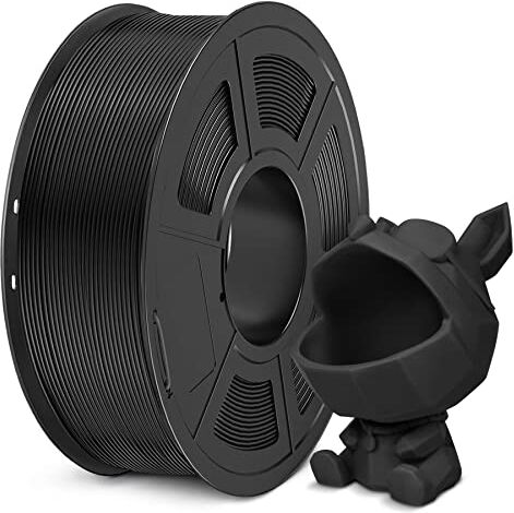 SUNLU Filamento Meta PLA 1,75 mm, Alta Tenacità, Migliore Liquidità Filamento PLA per Una Stampa 3D Più Veloce, Precisione Dimensionale +/- 0,02 mm, 1KG Nero