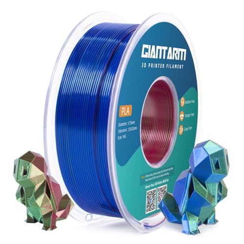 GIANTARM Tricolor Silk PLA Filament 1.75mm, 3D Drucker PLA SILK Filament 1KG/Spule, Silk Rot Blau Grün