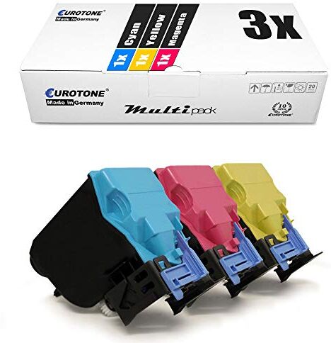 Eurotone 3x  Toner per Epson AL-C300DTN AL-C300TN AL-C300 AL-C300DN AL-C300N sostituisce C13S050747 C13S050749 Colore