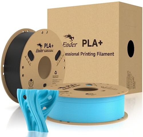 Creality Filamento ufficiale  PLA+, 1,75 mm, PLA Plus, filamento per stampante 3D professionale, più resistente, stampa liscia, precisione dimensionale +/- 0,02 mm, bobina di cartone da 1 kg (2 kg,