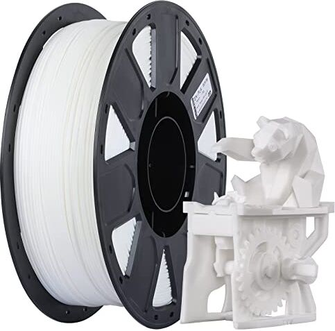 Creality Filamento PLA 1.75mm per Stampante 3D e Penne 3D Precisione Dimensionale +/- 0.02mm Neatly Wound Stampanti 3D FDM Bobina da 1kg (2.2 Libbre) (Bianco)