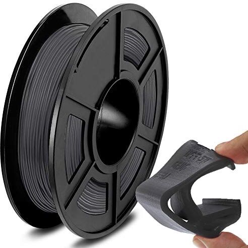 SUNLU TPU Flexible Filament 1.75mm for 3D Printer 500g/Spool Dimensional Accuracy +/-0.03mm, Grey