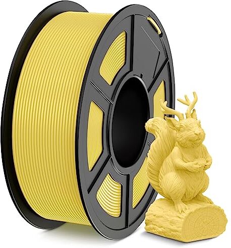 SUNLU Filamento PLA 1.75 mm, Avvolto in Modo Ordinato Filamento Stampante 3D PLA,Precisione dimensionale +/- 0.02 mm,Filamento 3D da 1 KG, per Maggior Parte delle Stampanti 3D, PLA Giallo Limone