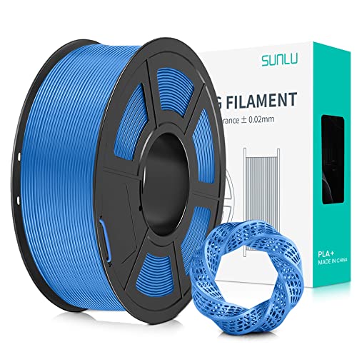 SUNLU Filamento PLA+ 1.75 mm per Stampante 3D e Penne 3D, Filamento PLA Plus 1KG,Neatly Wound. Precisione di Tolleranza del Filamento +/- 0.02 mm (Grigio blu)