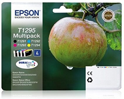 Epson T1295 ink cartridge blk and tri-colour high capacity 1,  (and tri-colour high capacity 1)