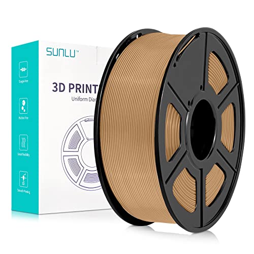 SUNLU Filamento PLA+ 1.75mm 1KG, Neatly Wound, Filamento per Stampante 3D PLA Plus, Filamento PLA Plus Resistente, Precisione Dimensionale +/- 0.02mm, Bobina da 1kg (2.2 Libbre) Burly Wood