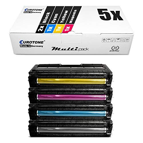 5x Eurotone Toner per Ricoh Aficio SP C 250 sf SFw e dn sostituisce Set Blu Rosso Giallo