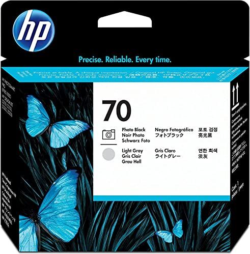 HP 70 , Testina di Stampa Originale  da 100 Pagine, Compatibile con Stampanti  DesignJet Z2100, Z3100, Z3200 e Z5200, Nero Fotografico e Grigio Chiaro