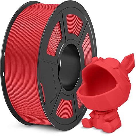 SUNLU Filamento Meta PLA 1,75 mm, Alta Tenacità, Migliore Liquidità Filamento PLA per Una Stampa 3D Più Veloce, Precisione Dimensionale +/- 0,02 mm, 1KG Rosso