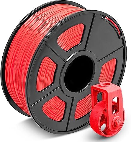 SUNLU Filamento  ABS 1.75mm, Filamento Stampante 3D Resistente ad Alta Resistenza, Precisione Dimensionale +/- 0.02mm, Filamenti ABS Forti, Rosso 1KG