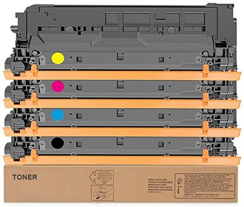 ICECHEN Cartucce toner compatibili Sostituzione per cartucce toner HP M554DN M555DN M578DN Cartuccia toner 212A W2120, contenente chip,4 colors set