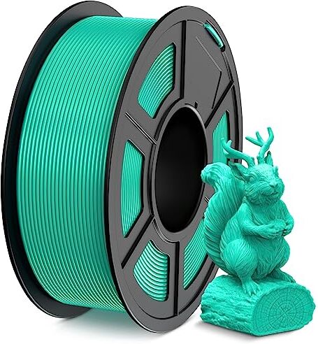 SUNLU Filamento PLA 1.75 mm, Avvolto in Modo Ordinato Filamento Stampante 3D PLA,Precisione dimensionale +/- 0.02 mm,Filamento 3D da 1 KG, per Maggior Parte delle Stampanti 3D,PLA Verde Menta