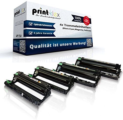 Print-Klex GmbH & Co.KG 4x Compatibile Unità Tamburo per Brother MFC9130 Cw MFC9140 Cdn MFC9142 Cdn MFC9330 CDW MFC9332 CDW MFC9340 CDW MFC9342 CDW DR-241CL DR-241 CL Drum Kit Easy Plus Serie