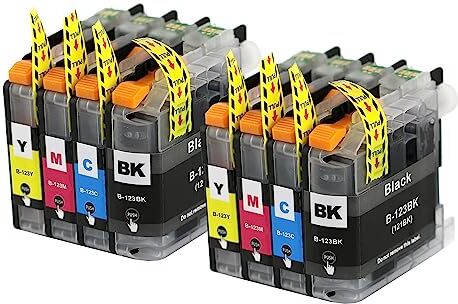 Go Inks ® 2 set di 4 cartucce d'inchiostro per sostituire Brother LC123 compatibili/non OEM per stampanti Brothe DCP e MFC (8 inchiostri)