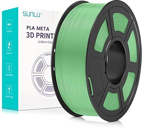 SUNLU Meta PLA Filamento 1.75mm, Neatly Wound PLA Meta Filamento, Durezza, Migliore Liquidità, Stampa Veloce per Stampante 3D, Precisione Dimensionale +/- 0.02 mm, 1KG (2.2lbs), Verde Mela