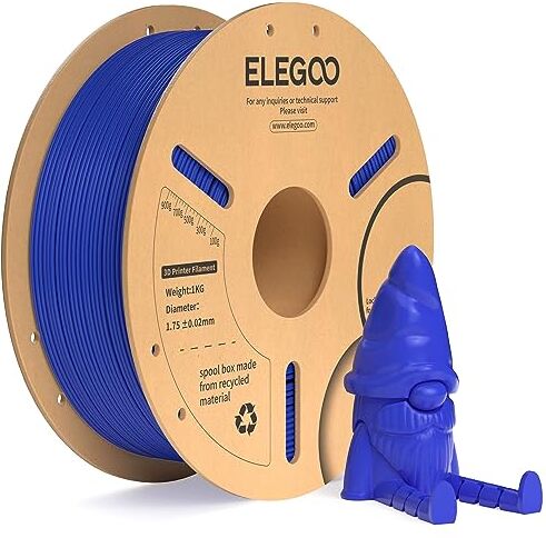 ELEGOO Filamento PLA+ 1.75mm Blu Scuro 1KG, Filamento PLA Plus per Stampante 3D, Precisione Dimensionale +/- 0.02mm, Filamento per La Maggior Parte delle Stampanti 3D