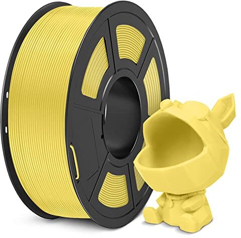 SUNLU Filamento Meta PLA 1,75 mm, Alta Tenacità, Migliore Liquidità Filamento PLA per Una Stampa 3D Più Veloce, Precisione Dimensionale +/- 0,02 mm, 1KG Giallo