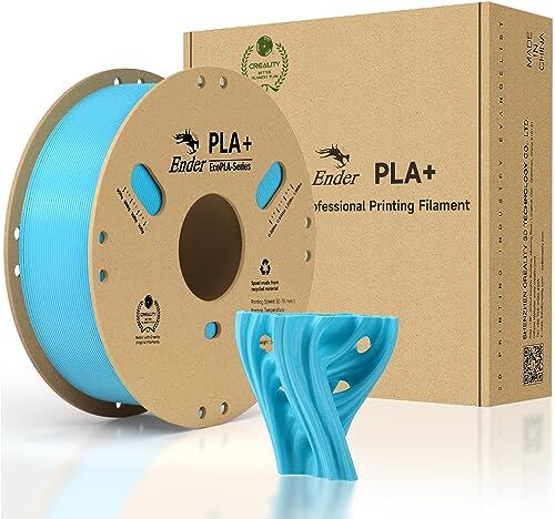 Creality Filamento ufficiale  PLA+, 1,75 mm PLA Plus PLA Pro 3D stampante filamento più forte resistenza stampa liscia precisione dimensionale +/- 0,02 mm 1 kg (2,2 lbs) bobina di cartone (blu)