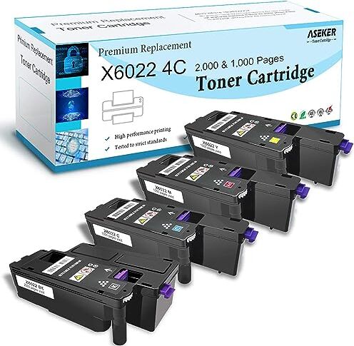 ASEKER Compatibile Cartuccia di Toner per Xerox Phaser 6020 6022 WorkCentre 6025 6027 6028 Stampanti Rese Elevate 2000 & 1000 Pagine 106R02759 106R02756 106R02757 106R02758 (BK/C/M/Y)