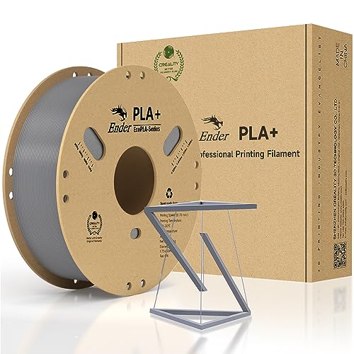 Creality Filamento ufficiale  PLA+, 1,75 mm PLA Plus PLA Pro 3D stampante filamento più forte resistenza stampa liscia precisione dimensionale +/- 0,02 mm 1 kg (2,2 lbs) bobina di cartone (grigio)