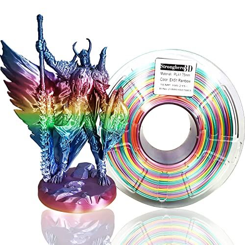 Stronghero3D PLA Stampante 3D Filamento 1.75mm EX51 Arcobaleno 1kg (2.2lbs) per ender3 Anycubic