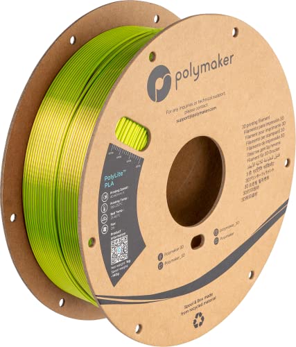 Polymaker PolyLite Silk PLA Dual Color 1,75mm 1kg Aubergine Lime-Magenta