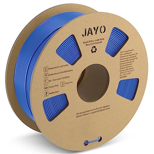 JAYO PLA+ Filamento 1.75mm, Filamento PLA Plus Stampante 3D, Bobina da PLA+ Grigio-blu 1.1kg, Precisione Dimensionale +/- 0.02mm