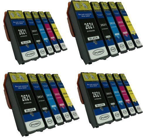 BELLIVESTORE 20 Cartucce d'inchiostro compatibile per Epson XP-600 XP-700 XP-800 XP-605 XP-510 XP-810 XP-710 XP-615 XP-610 XP-520 XP-620 XP-625 XP-720 XP-820 BL-T2621 2631 2632 2633 2634 con CHIP