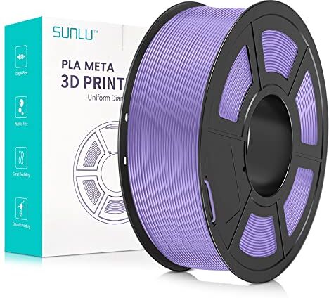 SUNLU Meta PLA Filamento 1.75mm, Neatly Wound PLA Meta Filamento, Durezza, Migliore Liquidità, Stampa Veloce per Stampante 3D, Precisione Dimensionale +/- 0.02 mm, 1KG (2.2lbs), Viola Taro