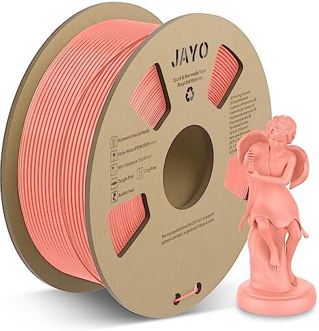 JAYO PLA Meta Filamento 1.75mm, Stampa Veloce per Stampante 3D, Migliore Fusione dei Filament, PLA Meta Rosa Bobina da 1.1kg, Precisione Dimensionale +/- 0.02mm