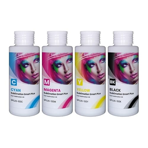 GlopInk , inchiostro a sublimazione, 100 ml Smart Plus, 4 flaconi (CMYK)