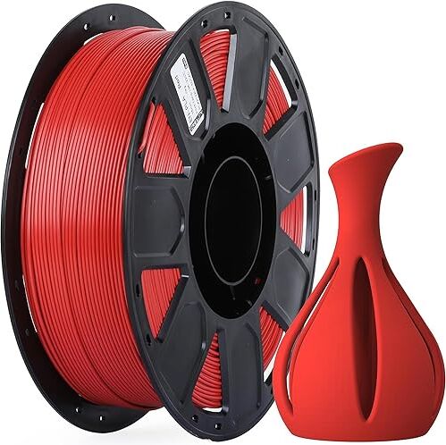 Creality Filamento PLA 1.75mm per Stampante 3D e Penne 3D Precisione Dimensionale +/- 0.02mm Neatly Wound Stampanti 3D FDM Bobina da 1kg (2.2 Libbre) (Rosso)