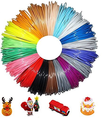 XINGHE 3D Pen Filament 1.75mm,PLA Filament Refills for 3D Pen/3D Printer,3D Pen Filament Compatible 3D Printing Pen,20 Colors 5 metri,PLA Multicolor 1.75mm