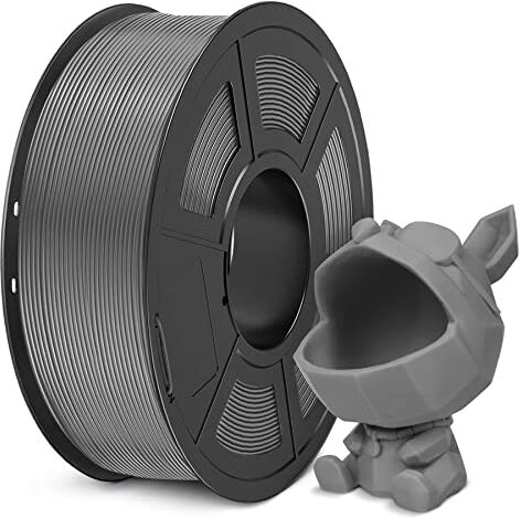 SUNLU Filamento Meta PLA 1,75 mm, Alta Tenacità, Migliore Liquidità Filamento PLA per Una Stampa 3D Più Veloce, Precisione Dimensionale +/- 0,02 mm, 1KG Grigio