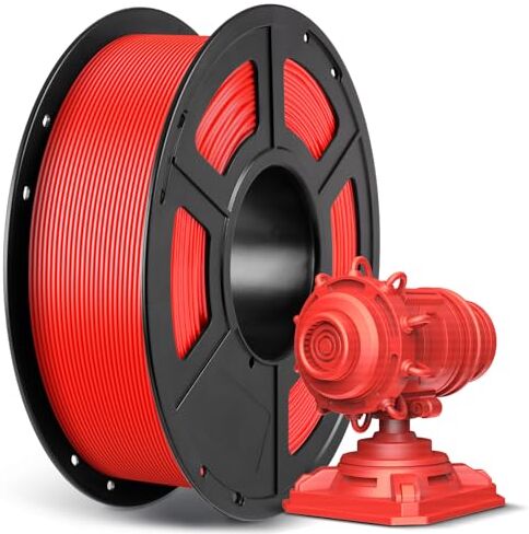 ANYCUBIC Filamento PLA+ 1,75mm per Stampante 3D, Filamento PLA Plus con Neatly Wound, Precisione Dimensionale +/- 0,02mm, Eccellente Adesione e Resistenza alla Deformazione(Rosso, 1KG)