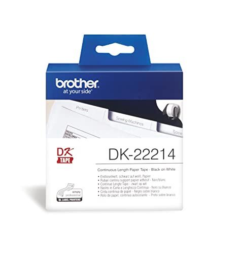 Brother Etichette originali a lunghezza continua, carta bianca, Dimensione 12 mm, lunghezza 30.48 m