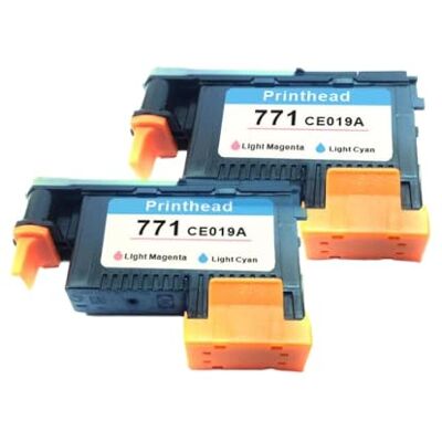 COMODO 2PCS Printhead Compatibile con Designjet 771 Z6200 Stampatore Magenta Light Cyan CE019A COMODO 2PCS Printhead Compatibile con Designjet 771 Z6200 Stampatore Magenta Light Cyan CE019A