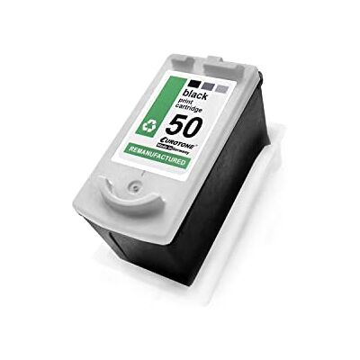 Eurotone 1x Cartuccia per Canon MP 140 150 160 170 180 190 210 220 450 460 sostituisce PG50 BK Eurotone 1x Cartuccia per Canon MP 140 150 160 170 180 190 210 220 450 460 sostituisce PG50 BK