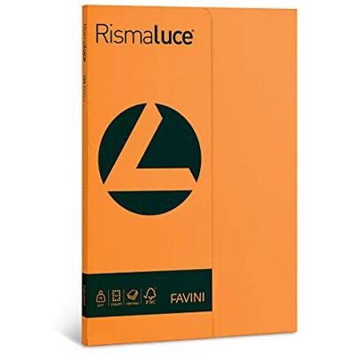 Favini A69E144 Rismaluce colore ARANCIO confezione da 100 fogli di carta da 90gr Formato A4 (21x29,7 cm) Made in Italy Favini A69E144 Rismaluce colore ARANCIO confezione da 100 fogli di carta da 90gr Formato A4 (21x29,7 cm) Made in Italy
