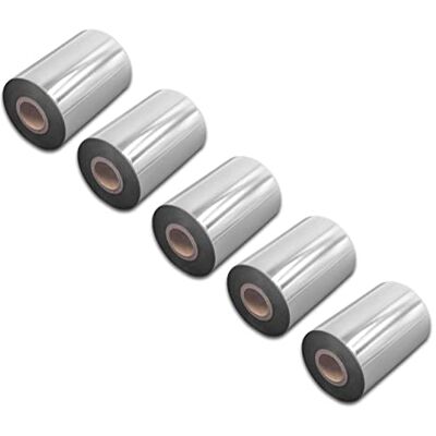 vhbw 5x nastro trasferimento termico compatibile con TSC TE200, TA310, TA210, MX640P etichettatrice, indelebile, 90mmx300m, cera/resina vhbw 5x nastro trasferimento termico compatibile con TSC TE200, TA310, TA210, MX640P etichettatrice, indelebile, 90mmx300m, cera/resina