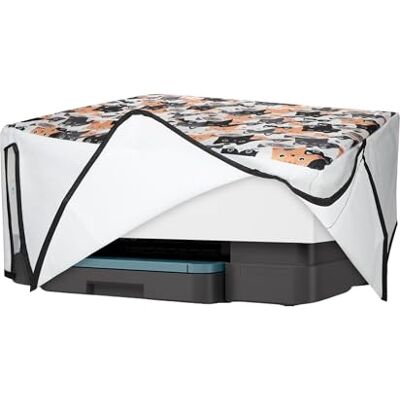 kwmobile Copertina Antipolvere Compatibile con HP OfficeJet 8015e / OfficeJet 8122e Copri Stampante in Lino Copertura Protettiva Gatti kwmobile Copertina Antipolvere Compatibile con HP OfficeJet 8015e / OfficeJet 8122e Copri Stampante in Lino Copertura Protettiva Gatti