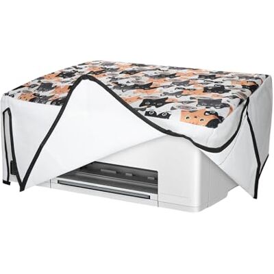 kwmobile Copertina Antipolvere Compatibile con HP Smarttank 5105 / Smarttank 5101 Copri Stampante in Lino Copertura Protettiva Gatti kwmobile Copertina Antipolvere Compatibile con HP Smarttank 5105 / Smarttank 5101 Copri Stampante in Lino Copertura Protettiva Gatti
