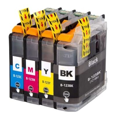 COMODO Immatricolazione della stampante di cartuccia di inchiostro Compatibile con DCP-J4110DW-DCP- J132W DCP J152 W DPC -J552(1Set (1BK 1C 1M 1Y)) COMODO Immatricolazione della stampante di cartuccia di inchiostro Compatibile con DCP-J4110DW-DCP- J132W DCP J152 W DPC -J552(1Set (1BK 1C 1M 1Y))