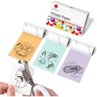 Phomemo M02/M02PRO Carta Colorata Autoadesiva, 53mm x 3,5m per M02, M02PRO, T02, M02S, M02X, M02L, M03, M03AS, M04S, M04AS Mini Stampante Portatil, Verde/Viola/Arancione, 3 Rotoli Phomemo M02/M02PRO Carta Colorata Autoadesiva, 53mm x 3,5m per M02, M02PRO, T02, M02S, M02X, M02L, M03, M03AS, M04S, M04AS Mini Stampante Portatil, Verde/Viola/Arancione, 3 Rotoli