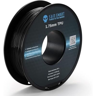 sainsmart Black Flexible TPU 3D Printing Filament, 1.75 mm, 0.8 kg, Dimensional Accuracy +/- 0.05 mm sainsmart Black Flexible TPU 3D Printing Filament, 1.75 mm, 0.8 kg, Dimensional Accuracy +/- 0.05 mm