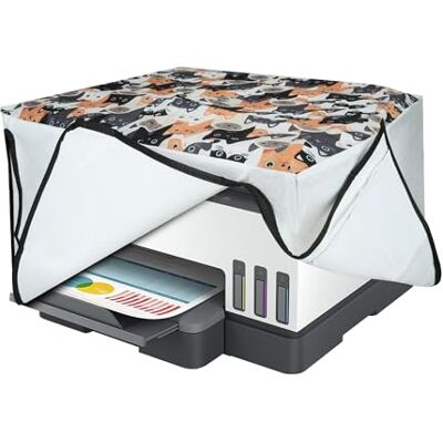 kwmobile Copertina Antipolvere Compatibile con HP Smart Tank 7305 Copri Stampante in Lino Copertura Protettiva Gatti kwmobile Copertina Antipolvere Compatibile con HP Smart Tank 7305 Copri Stampante in Lino Copertura Protettiva Gatti