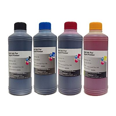 BELLIVESTORE KIT Ricarica cartucce 4 Flaconi 500ml universale inchiostro coroli per Brother Cano Epson HP BELLIVESTORE KIT Ricarica cartucce 4 Flaconi 500ml universale inchiostro coroli per Brother Cano Epson HP