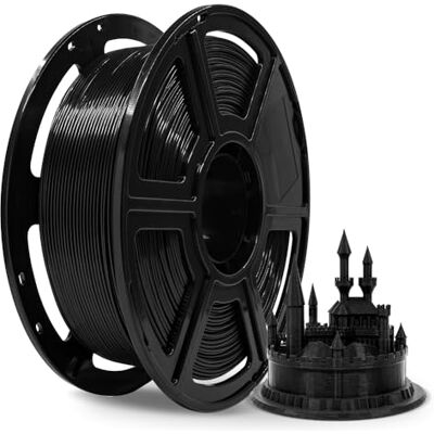 FLASHFORGE ABS PRO Filamento per stampante 3D, filamenti tenaci e resistenti al calore, bobina da 1 kg (2,2 libbre), precisione dimensionale +/- 0,02 mm, filamento ABS forte e durevole (Nero) FLASHFORGE ABS PRO Filamento per stampante 3D, filamenti tenaci e resistenti al calore, bobina da 1 kg (2,2 libbre), precisione dimensionale +/- 0,02 mm, filamento ABS forte e durevole (Nero)