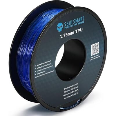 sainsmart – Filamento flessibile TPU per stampanti 3D 21-028-224, 1,75 mm, 1 kg, blue sainsmart – Filamento flessibile TPU per stampanti 3D 21-028-224, 1,75 mm, 1 kg, blue